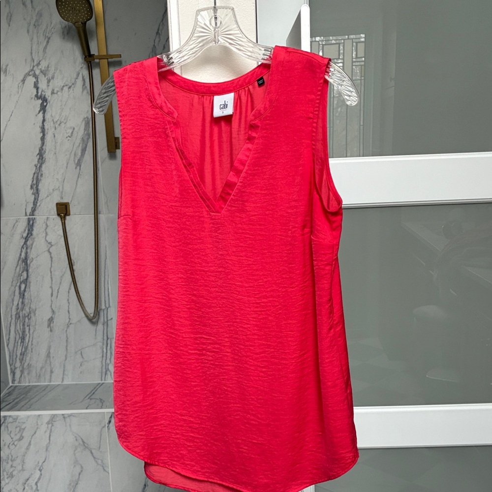 CAbi Sleeveless V-Neck Camisole in Pink